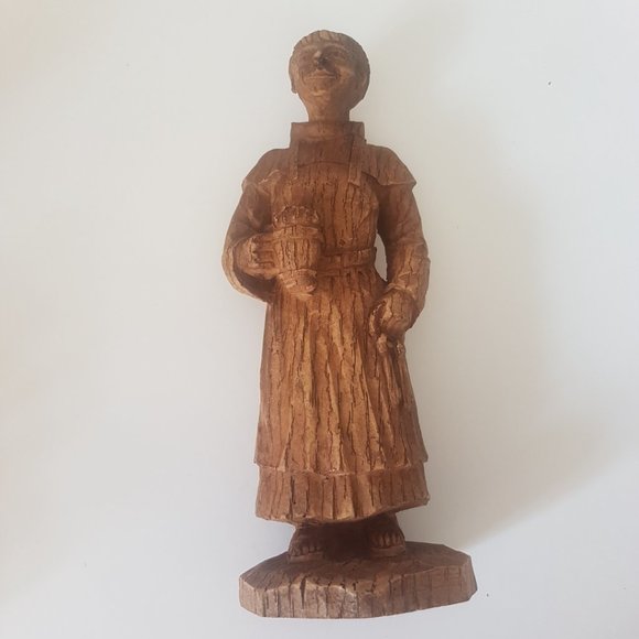 Vintage FRIAR Hand Carved Wood Sculpture with Beer Mug Unmarked Very Detailed - Picture 3 of 12
